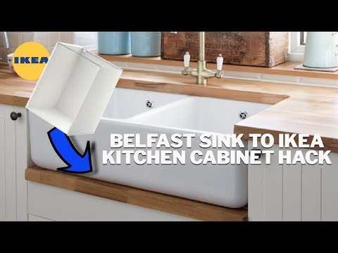 How To Fit A Belfast Sink On An Ikea Kitchen Cabinet Youtube