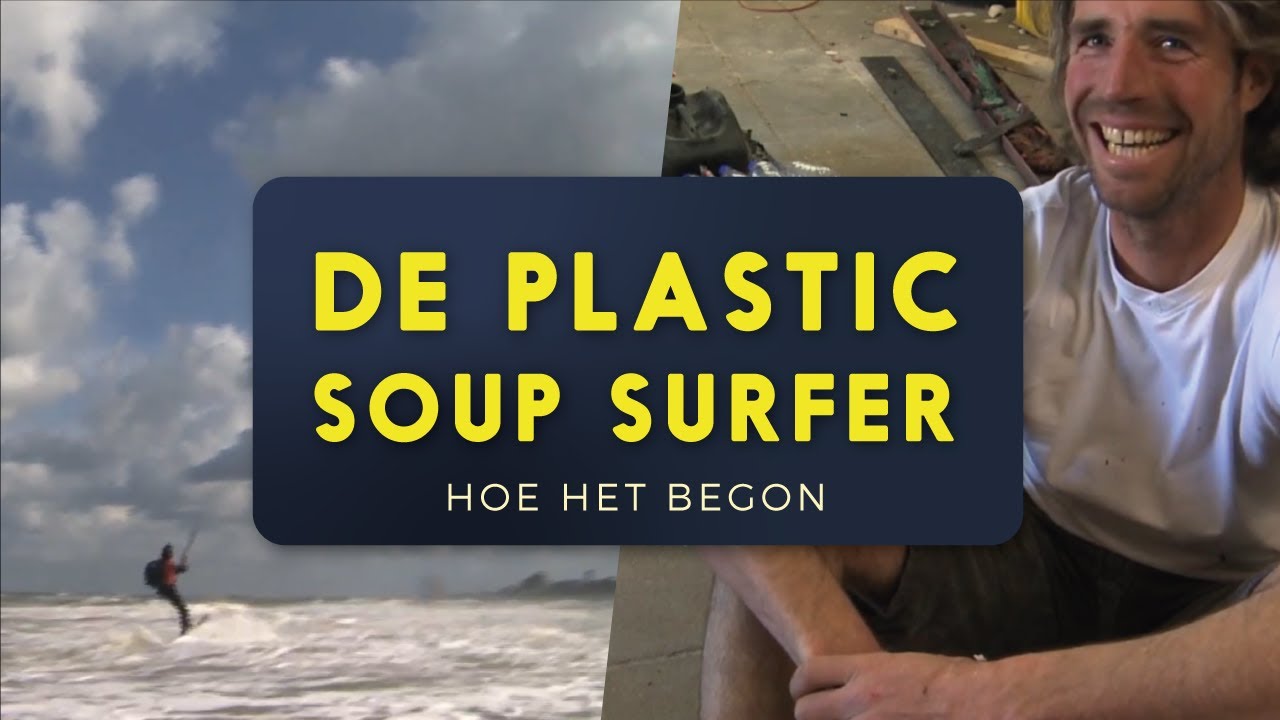 Surfboard gemaakt van aangespoeld plastic en zwerfafval. Hoe de Plastic Soup Surfer begon.