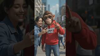 AI Monkey Becomes Social Media Star! 😂🔥 #shorts
