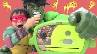 TURTLES PIZZA OVEN タートルズ ピザ オーブン お料理 パーティー♫ お菓子ピザ こうくんねみちゃん It's party time Hulk