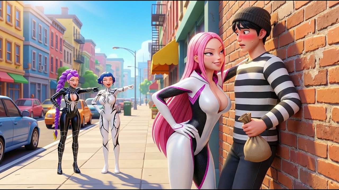 Forbidden Love... Why Spider-Girl Mira Let the Robber Go? 🤫💰 [KPOP Demon Hunters]