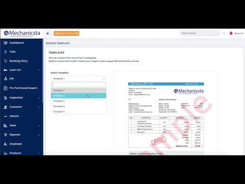 Automotive Shop Invoice Template Free