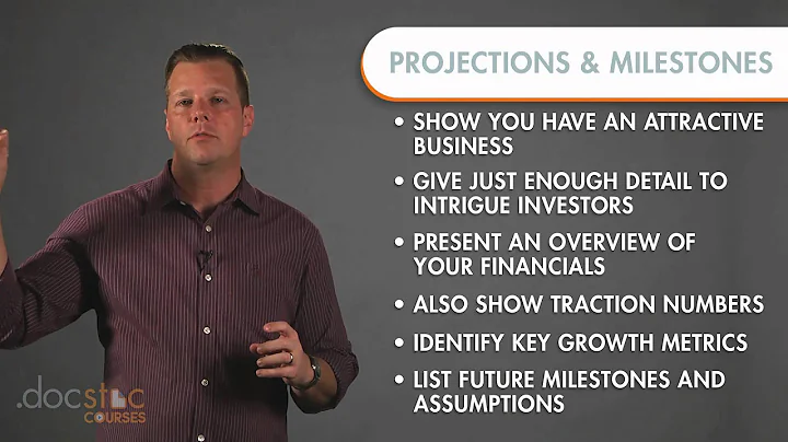 Projections & Milestones Slide - Creating The Killer Business Plan