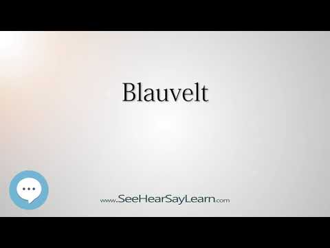 فيديو: ماذا يعني blauvelt؟