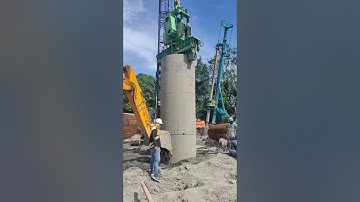 installation of steel casing using vibro hammer
