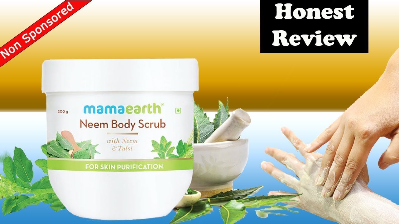 mamaearth neem body scrub