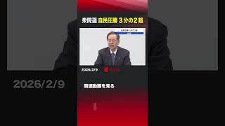 衆院選 自民圧勝3分の2超 #shorts #衆院選 #投開票 #自民党 #日本維新の会 #連立政権 #議席 #圧勝