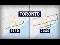 Evolution of the toronto subway 19542030s animation