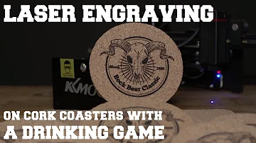 Laser engraving on cork coasters with a drinking game | Lasergravur Kork Untersetzer mit Trinkspiel