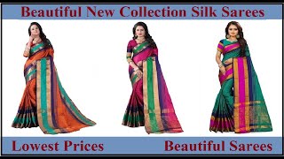 Beautiful New Collection Silk Sarees || Multicoloured Cotton Silk Sarees - Sari screenshot 5
