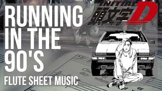 Flute Sheet Music: How to play Running in the 90's (Initial D) by Maurizio De Jorio