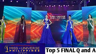 Top 5 FINAL Q and A Miss Universe Philippines 2020| Miss Bohol, Miss Quezon, Miss Iloilo