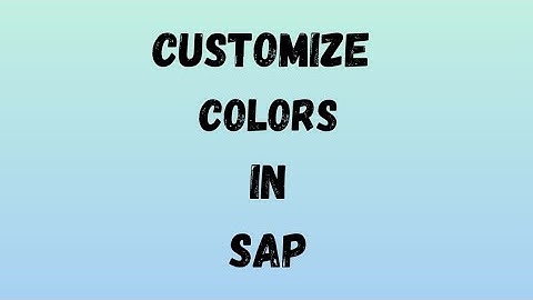 How to change SAP System Colors ? Check out the video for step by step guide ! #sap #sapvibez