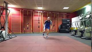 Single Leg Backward Hop Stick Landing Lukasz Lojas