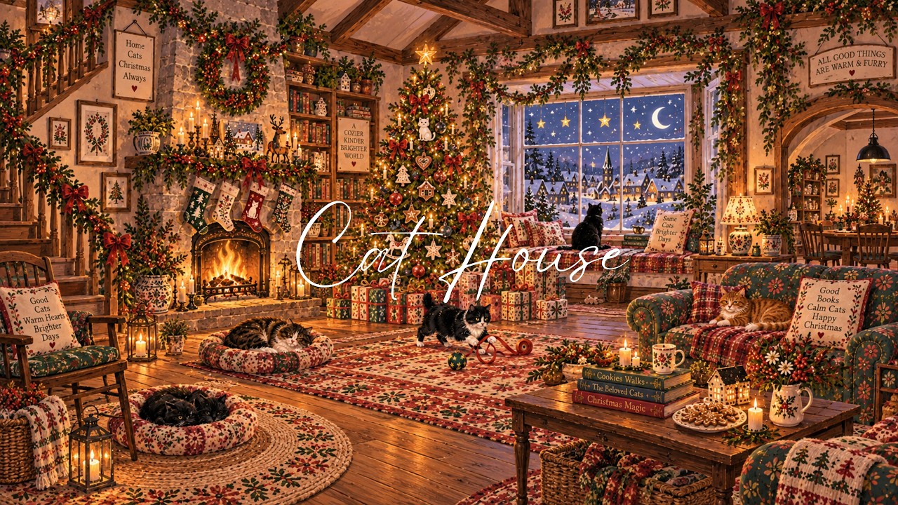 Playlist] ☕ 暖炉と猫とクリスマス 🎄 SOFT GROOVE | Jazzhop