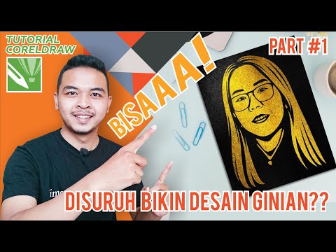 Cara membuat desain Line Art untuk mal/pola seni Glitter