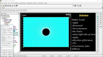 Stress Analysis of rectangular plate with circular hole