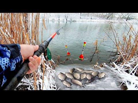 ПЕРВЫЙ ЛД 2024 на КАРАСЯ СРАЗУ!!! РЫБАЛКА на КАРАСЯ с МОРМЫШКОЙ и ПОПЛАВКОМ