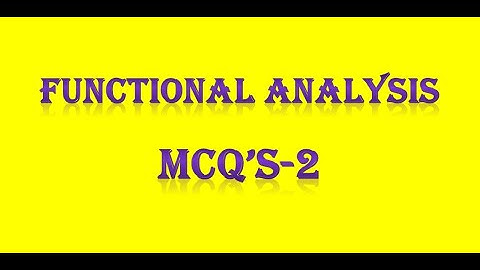 PG TRB/ POLYTECHNIC Functional Analaysis MCQ