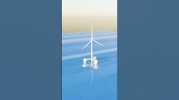 Full OpenFAST simulation of a floating wind turbine !! #blender3d #blenderanimation #openfast