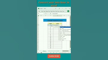 Convert year into hour in excel #shorts #excel