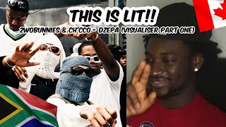 CANADIAN REACTS TO 2wobunnies & Ch'cco - DZEPA (Visualiser PART ONE) #amapiano #reaction #trending