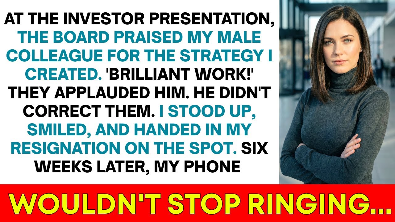 They Praised My Male Colleague For My Strategy; I Quit Instantly