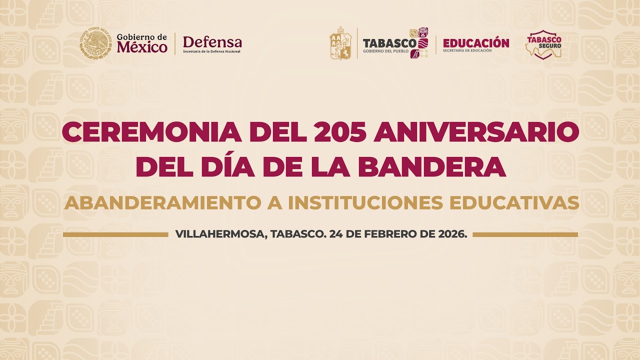 Ceremonia del 205 Aniversario del Día de la Bandera. Abanderamiento a Instituciones Educativas.