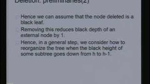 Lecture - 14 Red Black Trees