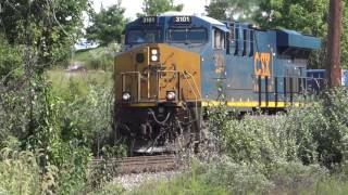 Single Engine CSX Intermodal Freight Train Q193