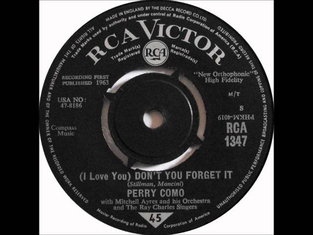 Perry Como - I Love You & Don't You Forget it