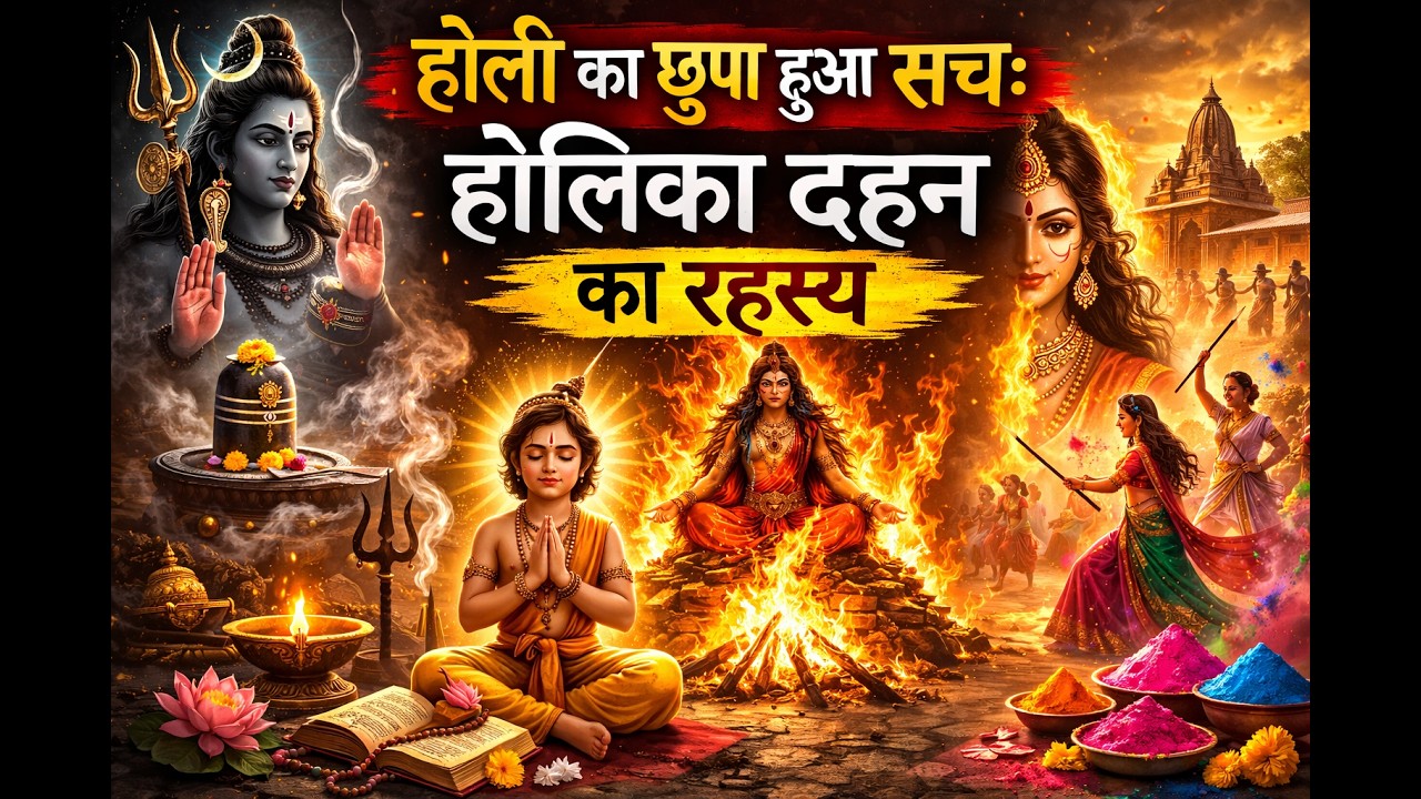 होली का छुपा हुआ सच: होलिका दहन का रहस्य 🔥🕉️#holikadahan #holi #holika #lathmaarholi #hindu