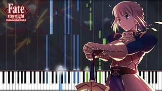 Brave Shine - Fate Stay Night Unlimited Blade Works OP2 | Piano Cover | Synthesia | Animenz