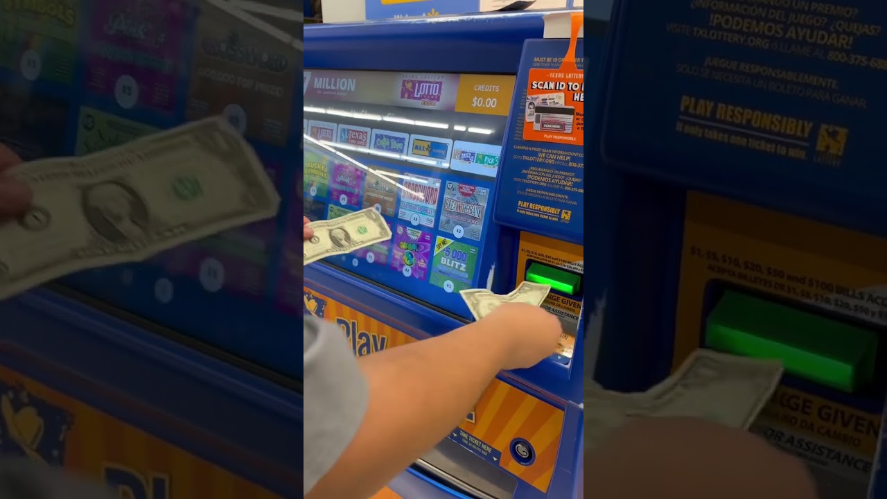Buying tickets from a Texas Lotto ticket station for the first time. 