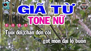 Karaoke Giã Từ Tone Nữ  ( Em ) Nhạc Sống Hay | Karaoke Kim Liễu