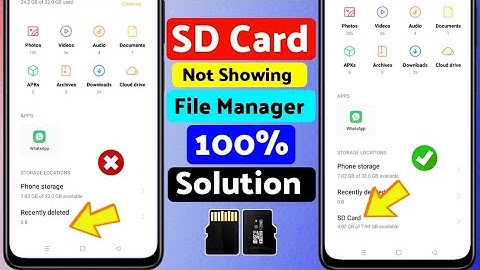 SD Card Not Showing In File Manager | How To Fix Memory Card Not Showing Problem In Mi Phone