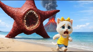 🐱😨🌊⭐ A Cute Kitten Gets Swallowed by a Giant Starfish and Something Miraculous Happens ✨💖| Cat Story