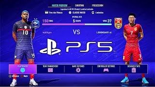 FIFA 21 PS5 FRANCE - CHINA | MOD Ultimate Difficulty Career Mode HDR Next Gen