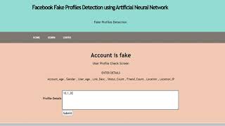 Team No 21: Facebook Fake Profile Detection Using Artificial Neural Network - CMREC-IDEATHON 2020 screenshot 2