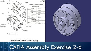 CATIA Assembly Exercise - Bush Type Flexible Coupling Part 6