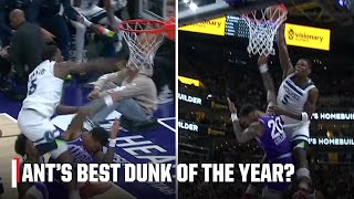 Anthony Edwards POSTER ALERT 🚨 Dunks all over John Collins | NBA on ESPN Wealth
