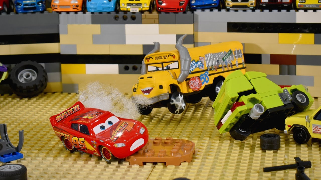 McQueen's Demolition Derby! - Pixar Cars StopMotion