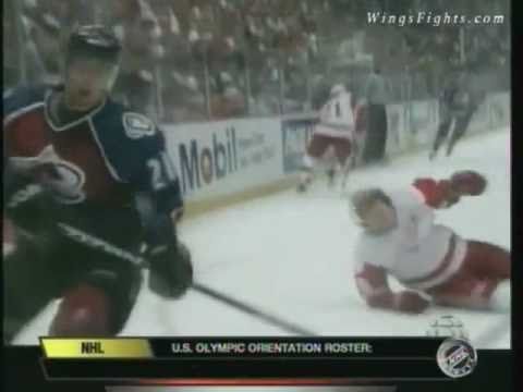 Peter Forsberg nails Vladimir Konstantinov