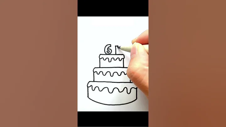 Birthday Cake Drawing #shorts #art #satisfying #painting #ytshorts #diy