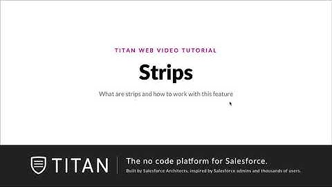 How to setup strips to build Titan Web Apps fully integrated with Salesforce