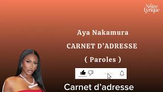 Aya Nakamura - carnet d’adresse