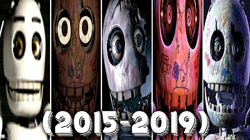 Evolution of Blank in FNAC 1, 2, 3, Remastered (2015 - 2019)