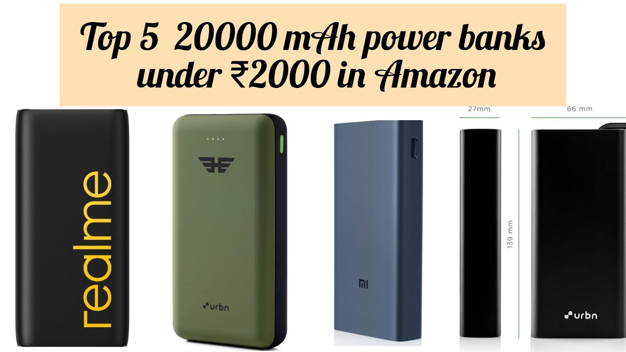 Top 5 power banks under ₹2000/ in AmazonTop 5 power banks under ₹2000