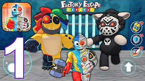 Factory Escape Parkour Gameplay Walkthrough Part 1 - Yarnaby Prison Run Obby (Android, iOS)