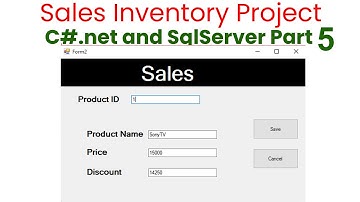 Sales Inventory Project using C#.net and SqlServer Part 5